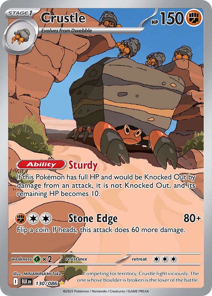 Crustle - 130/86 - Scarlet & Violet Black Bolt