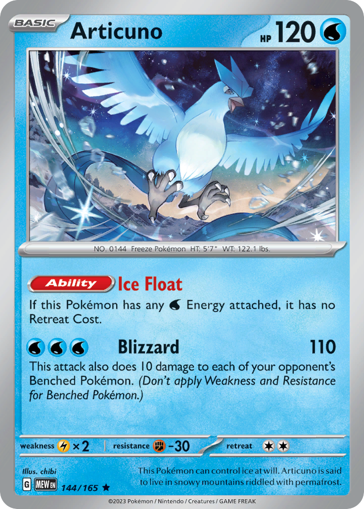 Articuno - 144/165 - Scarlet & Violet 151 (undefined) - Reverse Holofoil