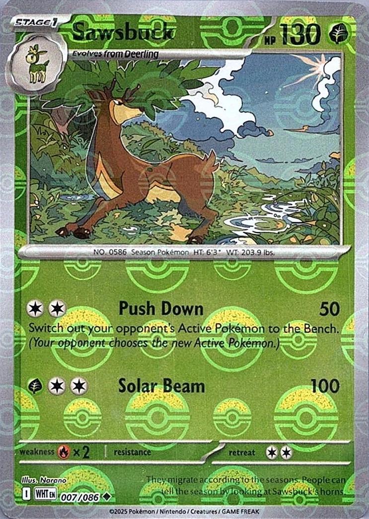 Sawsbuck (Poke Ball Pattern) - 007/086 - SV: White Flare (WHT)