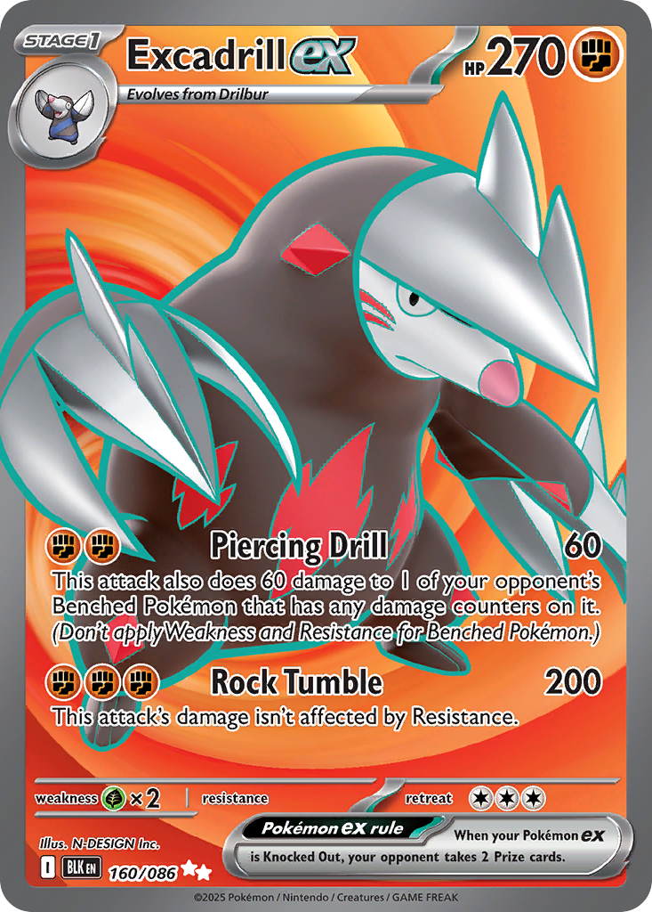 Excadrill ex - 160/86 - Scarlet & Violet Black Bolt (BLK)