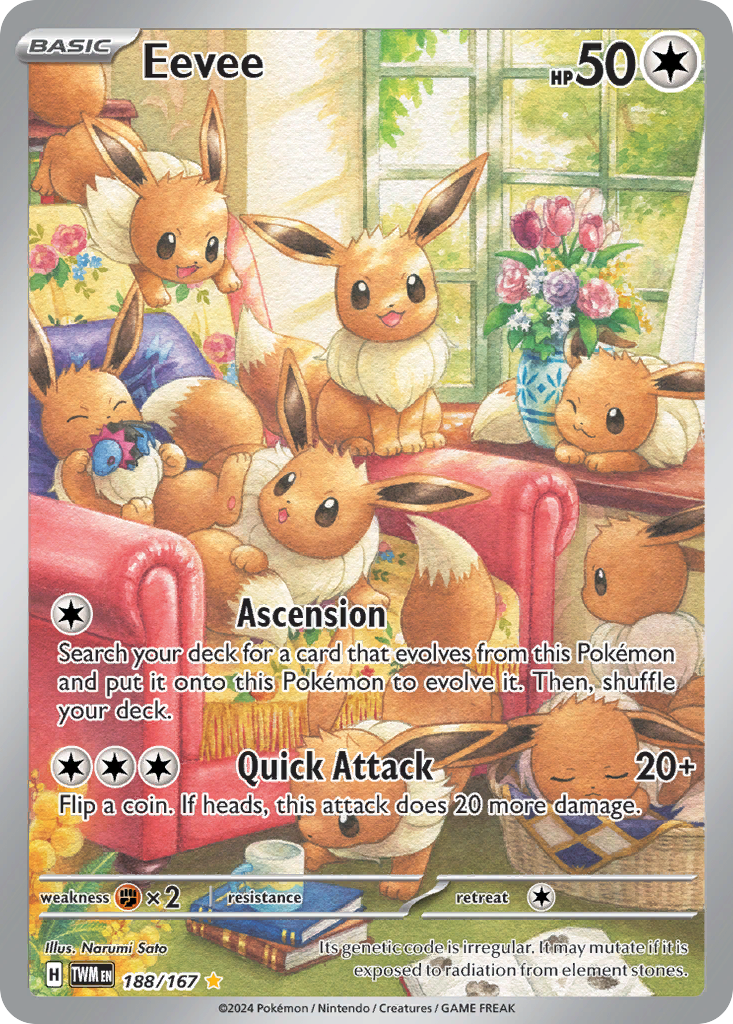 Eevee - 188/167 - Scarlet & Violet Twilight Masquerade (TWM)