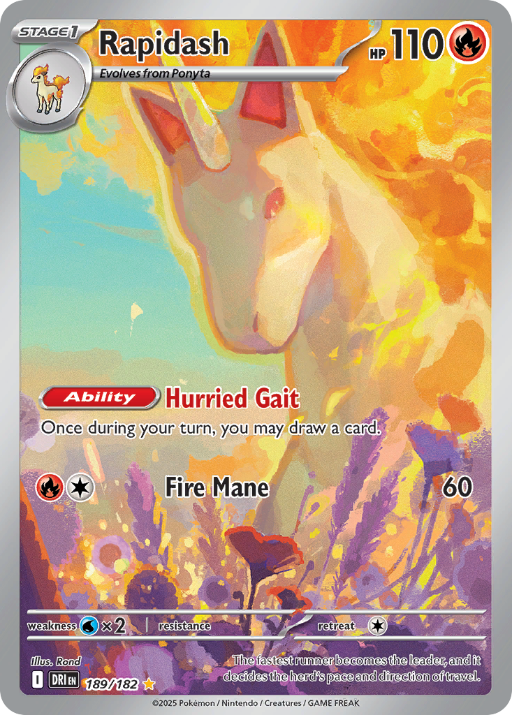 Rapidash - 189/182 - Scarlet & Violet Destined Rivals (DRI)