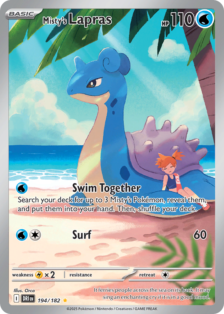 Misty's Lapras - 194/182 - SV10: Destined Rivals (DRI) - Illustration Rare
