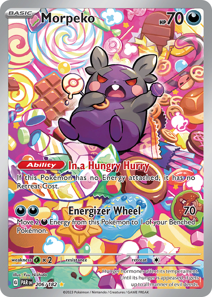scarlet and violet paradox rift rare cards Morpeko - 206/182 - SV04: Paradox Rift (PAR)