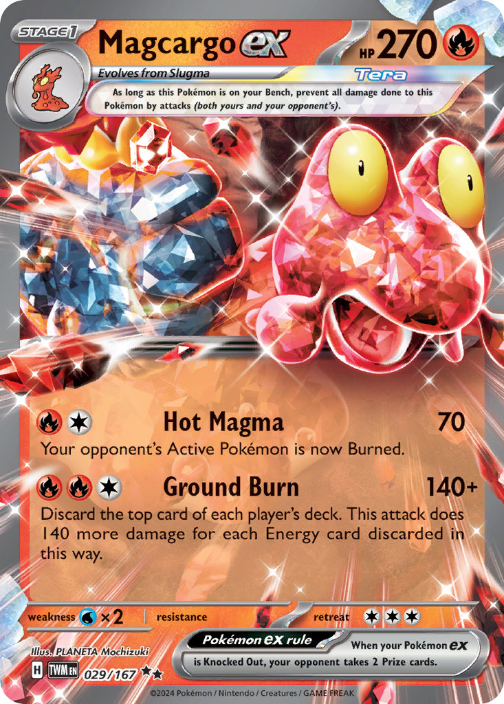 Magcargo ex - 29/167 - Scarlet & Violet Twilight Masquerade (TWM)