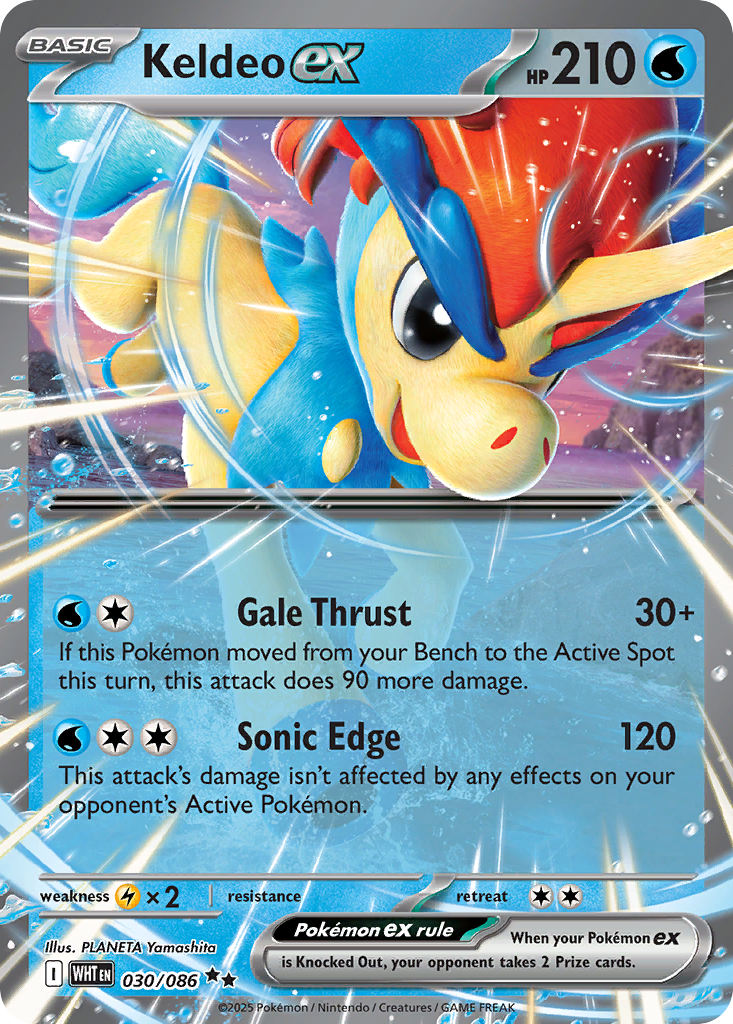 Keldeo ex - 30/86 - Scarlet & Violet White Flare (WHT)