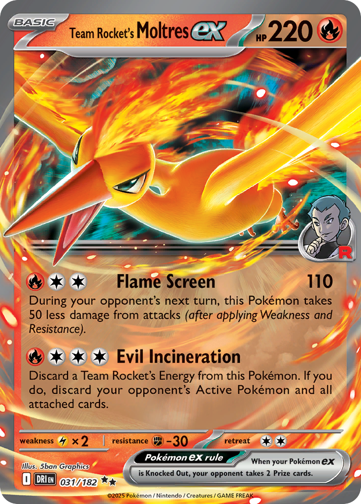 Team Rocket's Moltres ex - 31/182 - Scarlet & Violet Destined Rivals (DRI)