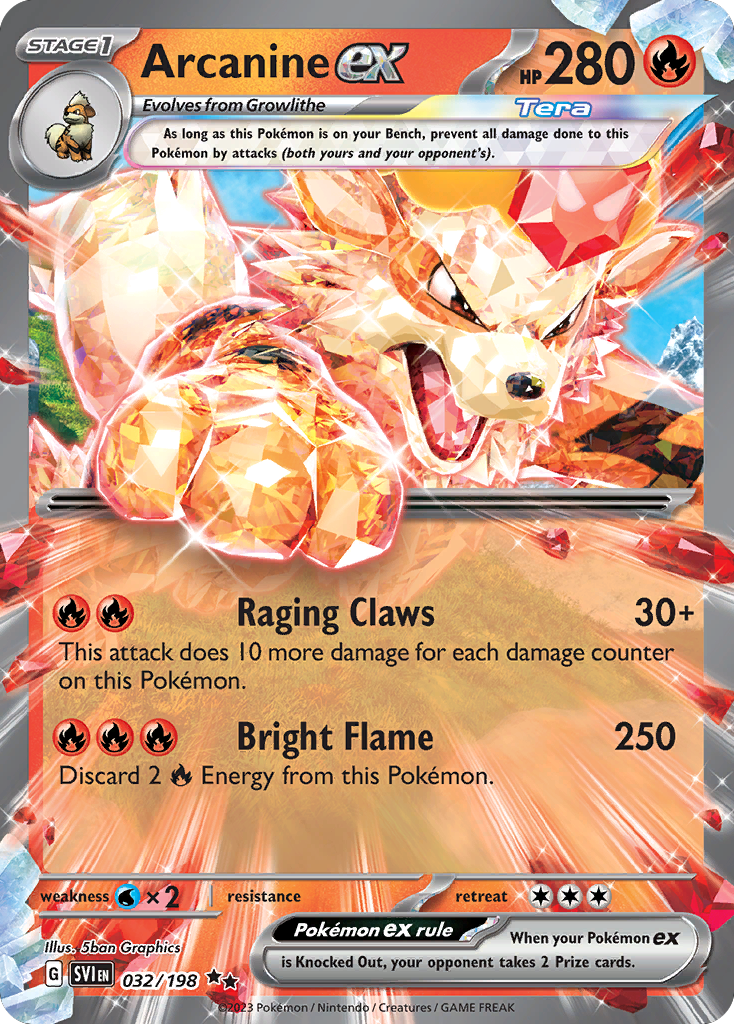 Arcanine ex - 32/198 - Scarlet & Violet Scarlet & Violet (undefined)