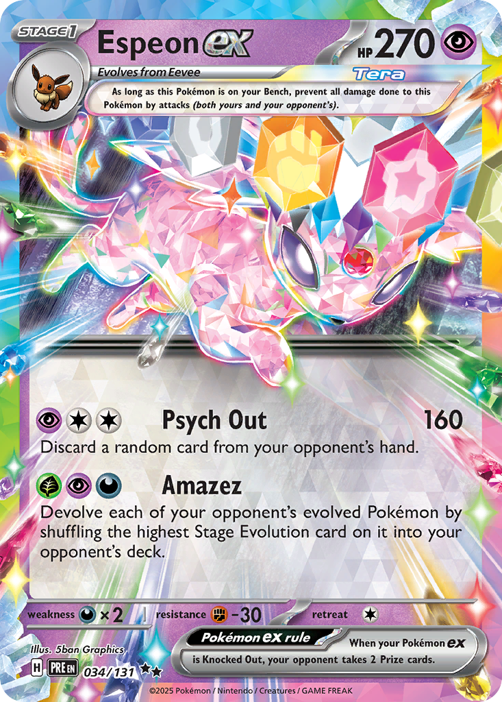 Espeon ex - 34/131 - Scarlet & Violet Prismatic Evolutions