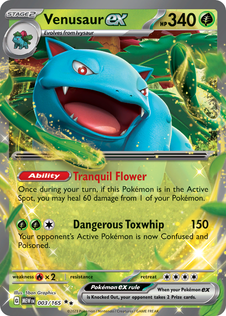 Venusaur ex - 3/165 - Scarlet & Violet 151 (undefined)
