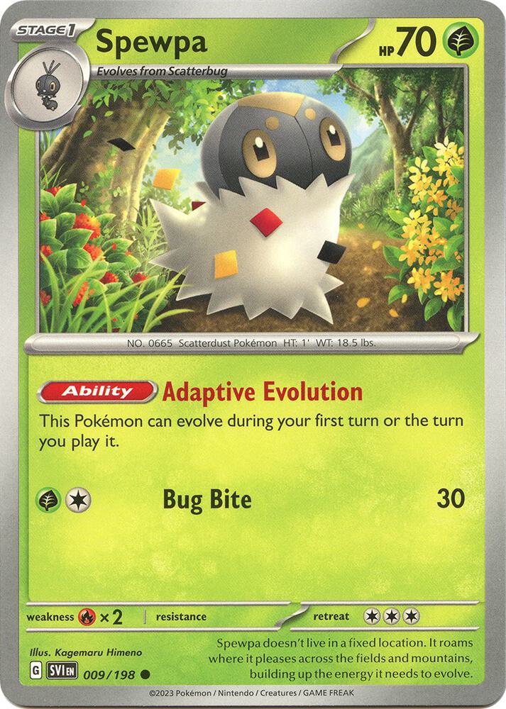 Spewpa - 009/198 - SV01: Scarlet & Violet Base Set (SVI) - Normal - Pokemon TCG Card