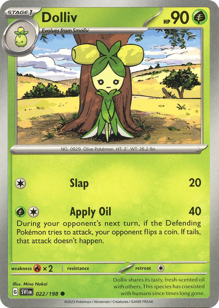 Dolliv - 022/198 - SV01: Scarlet & Violet Base Set (SVI) - Common - Normal - Pokemon TCG Card