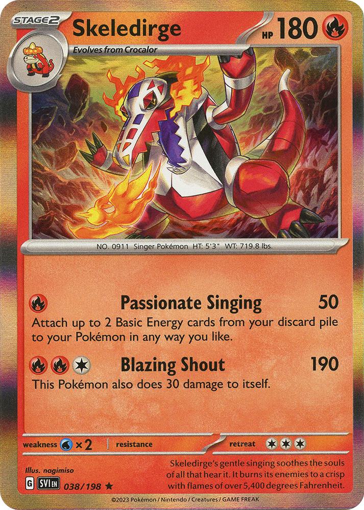 Skeledirge - 038/198 - SV01: Scarlet & Violet Base Set (SVI) - Holofoil - Pokemon TCG Card