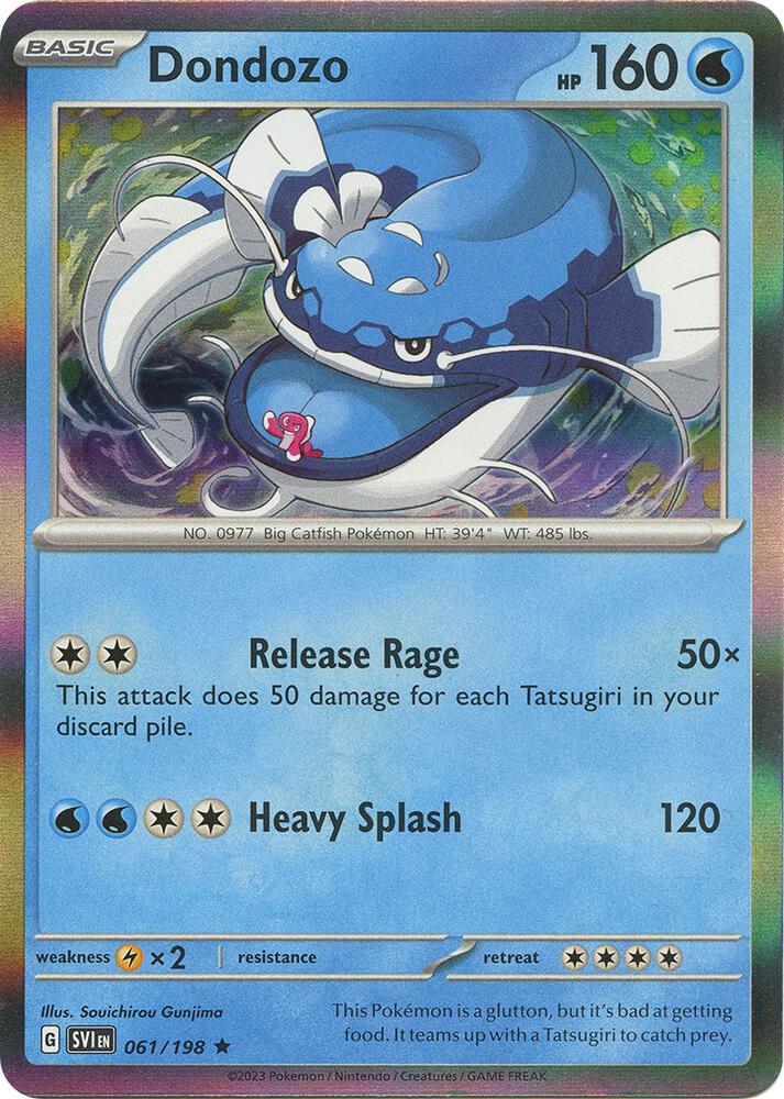 Dondozo - 061/198 - SV01: Scarlet & Violet Base Set (SVI) - Rare - Reverse Holofoil - Pokemon TCG Card