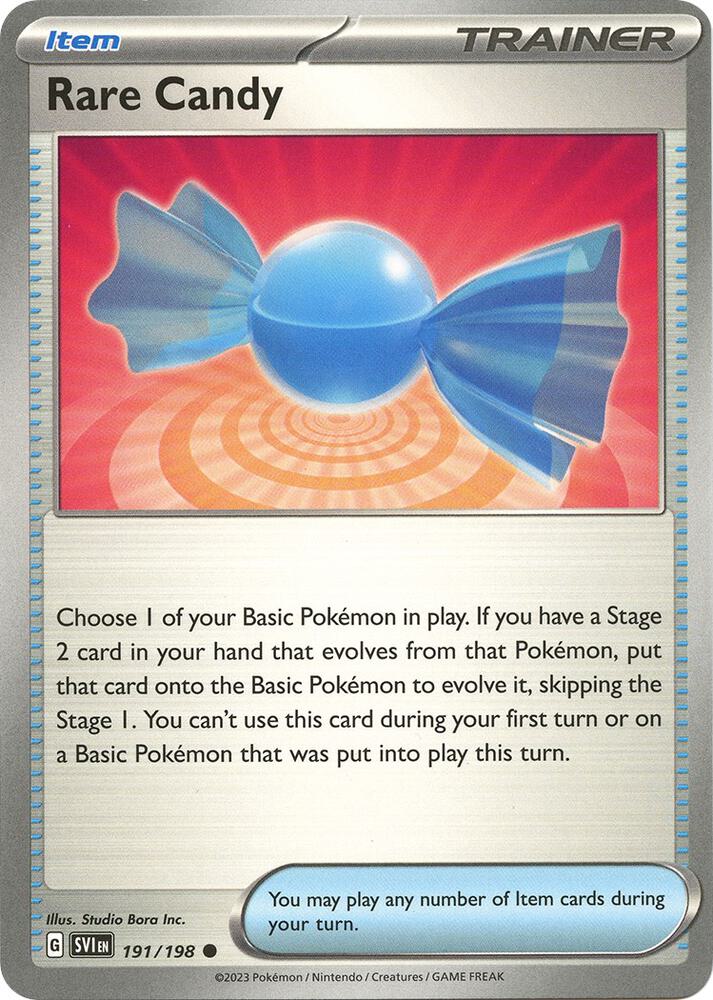Rare Candy - 191/198 - SV01: Scarlet & Violet Base Set (SVI) - Common - Normal - Pokemon TCG Card
