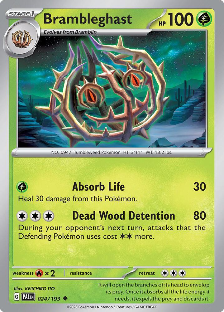 Brambleghast - 024/193 - SV02: Paldea Evolved (PAL) - Normal - Pokemon TCG Card