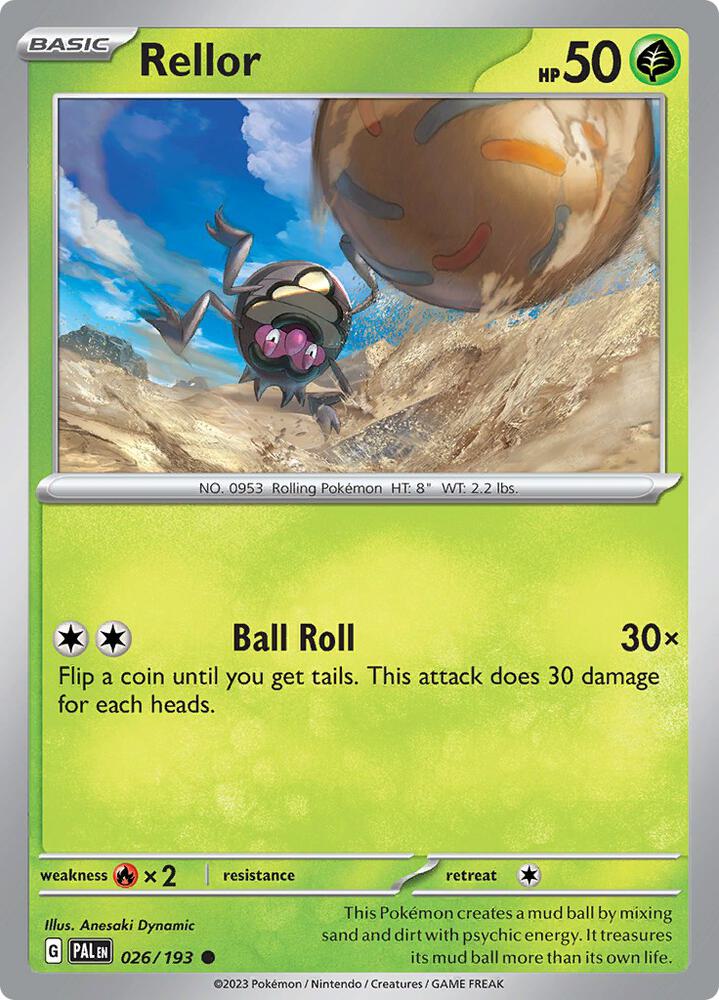 Rellor - 026/193 - SV02: Paldea Evolved (PAL) - Common - Normal - Pokemon TCG Card