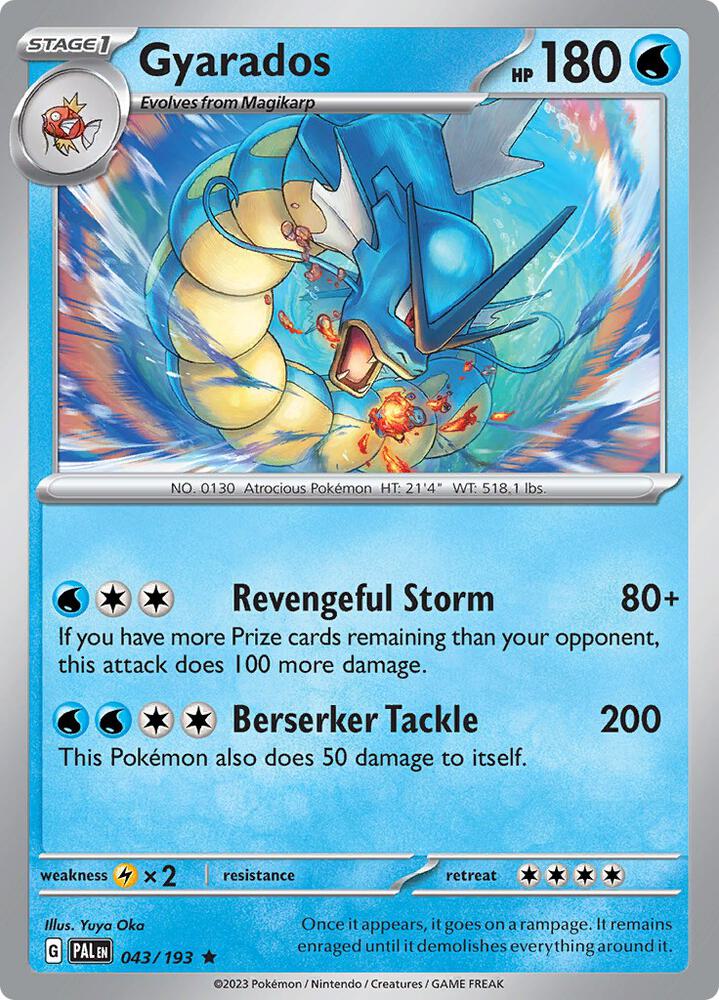 Gyarados - 043/193 - SV02: Paldea Evolved (PAL) - Holofoil - Pokemon TCG Card
