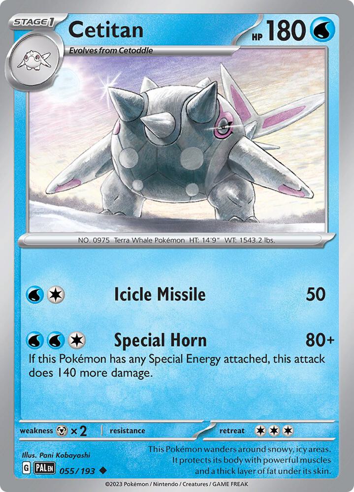 Cetitan - 055/193 - SV02: Paldea Evolved (PAL) - Uncommon - Normal - Pokemon TCG Card
