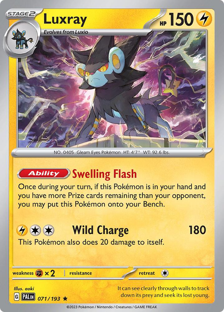 Luxray - 071/193 - SV02: Paldea Evolved (PAL) - Holofoil - Pokemon TCG Card