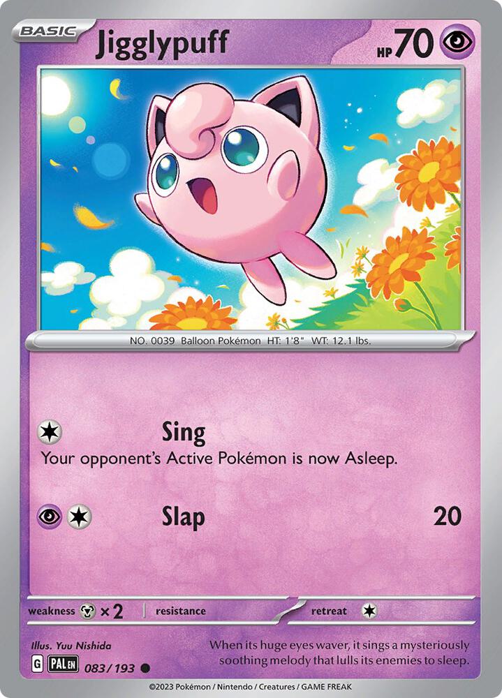 Jigglypuff - 083/193 - SV02: Paldea Evolved (PAL) - Reverse Holofoil - Pokemon TCG Card