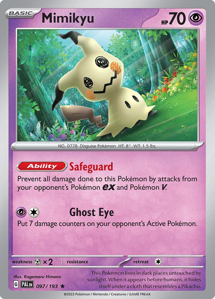 Mimikyu - 097/193 - SV02: Paldea Evolved (PAL) - Holofoil - Pokemon TCG Card