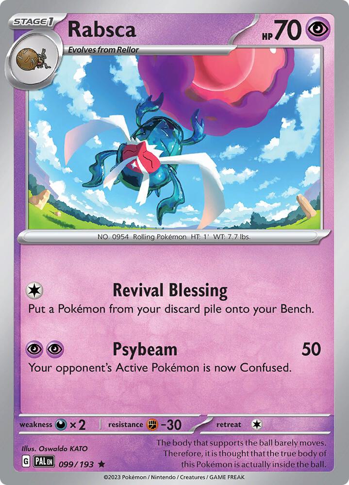 Rabsca - 099/193 - SV02: Paldea Evolved (PAL) - Rare - Holofoil - Pokemon TCG Card