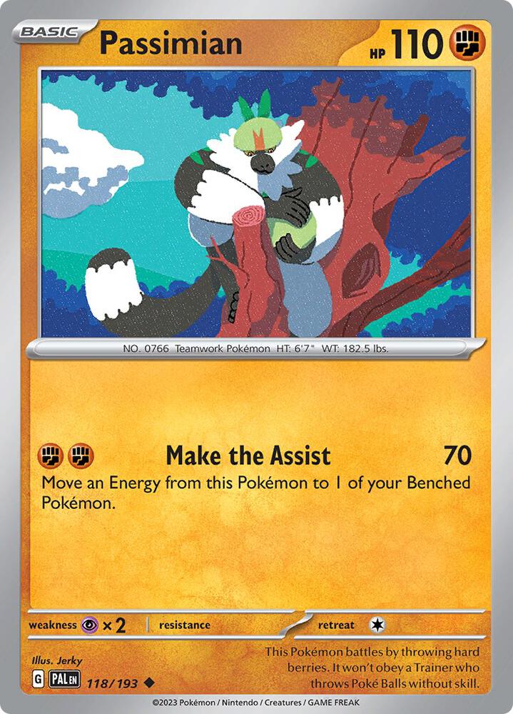 Passimian - 118/193 - SV02: Paldea Evolved (PAL) - Normal - Pokemon TCG Card
