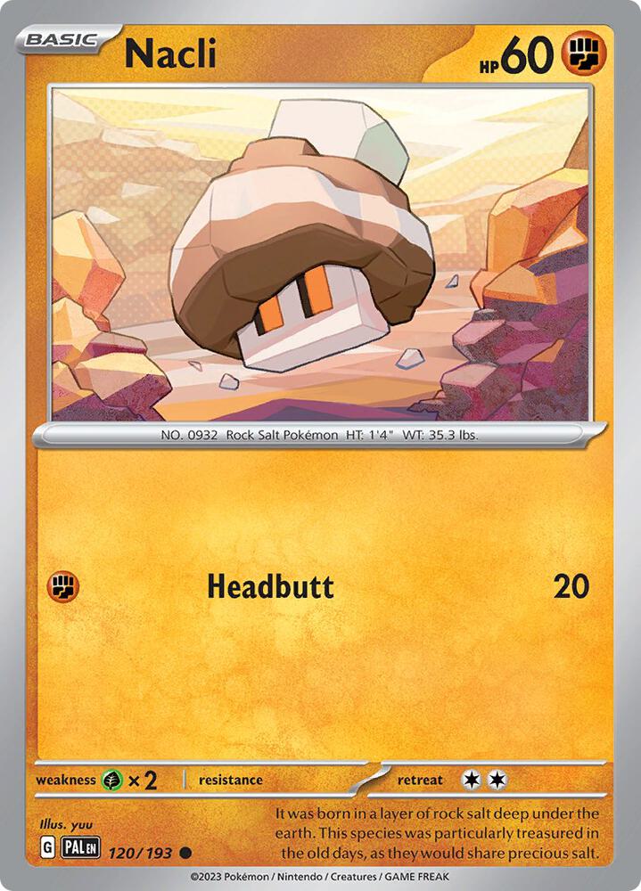Nacli - 120/193 - SV02: Paldea Evolved (PAL) - Common - Normal - Pokemon TCG Card