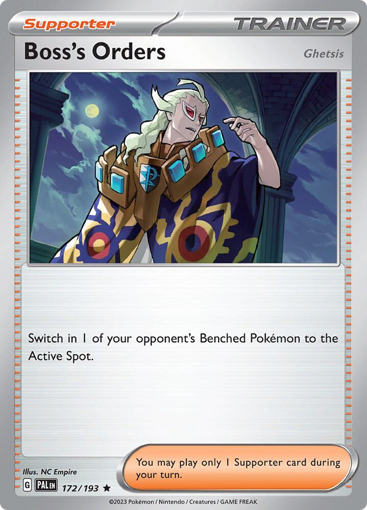 Boss's Orders - 172/193 - SV02: Paldea Evolved (PAL) - Rare - Holofoil - Pokemon TCG Card