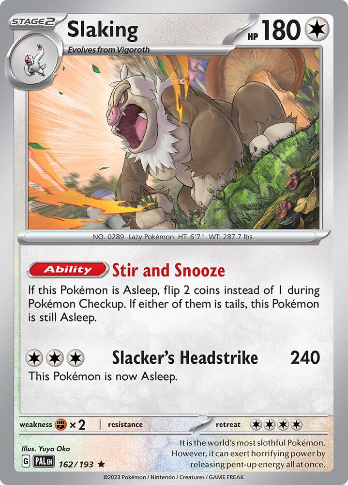 Slaking - 162/193 - SV02: Paldea Evolved (PAL) - Holofoil - Pokemon TCG Card