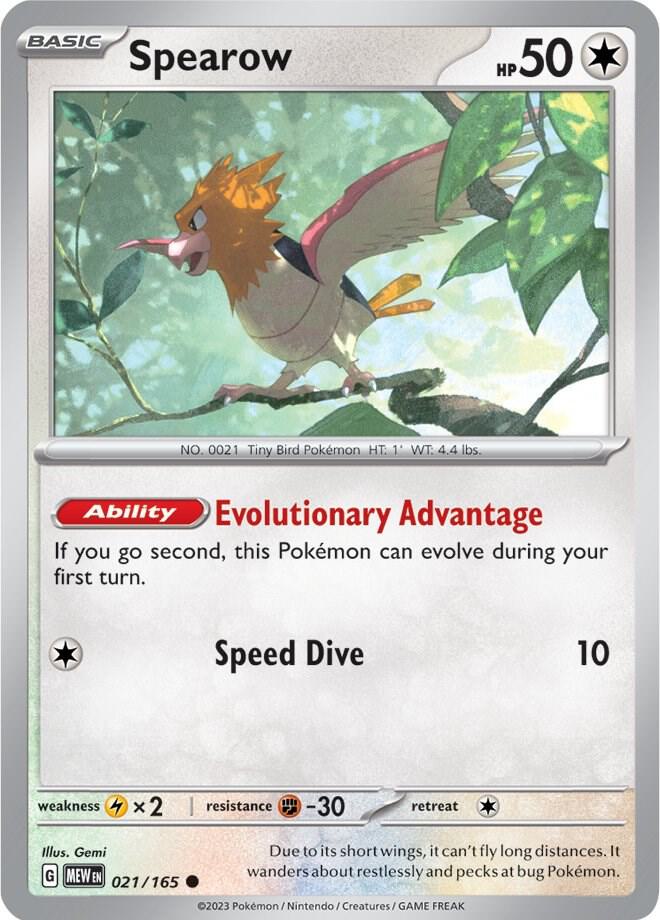 Spearow - 021/165 - SV: Scarlet & Violet 151 (MEW) - Normal - Pokemon TCG Card