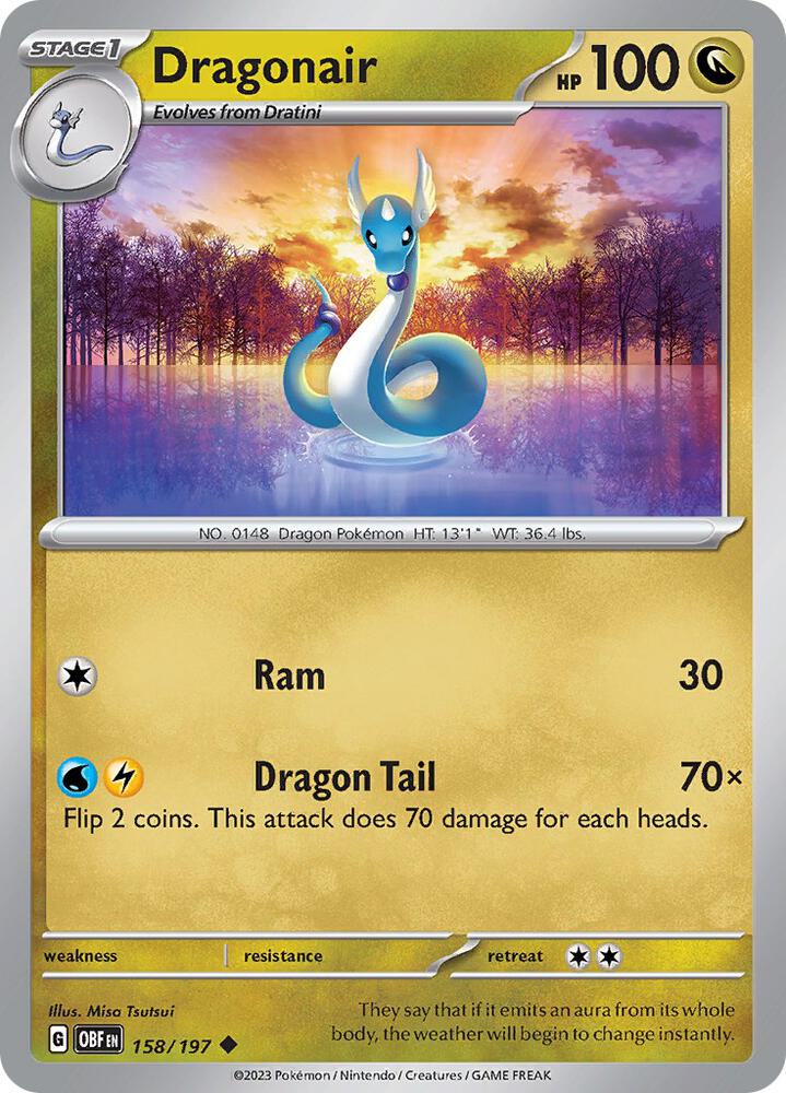 Dragonair - 158/197 - SV03: Obsidian Flames (OBF) - Normal - Pokemon TCG Card