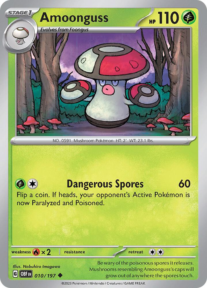 Amoonguss - 010/197 - SV03: Obsidian Flames (OBF) - Normal - Pokemon TCG Card