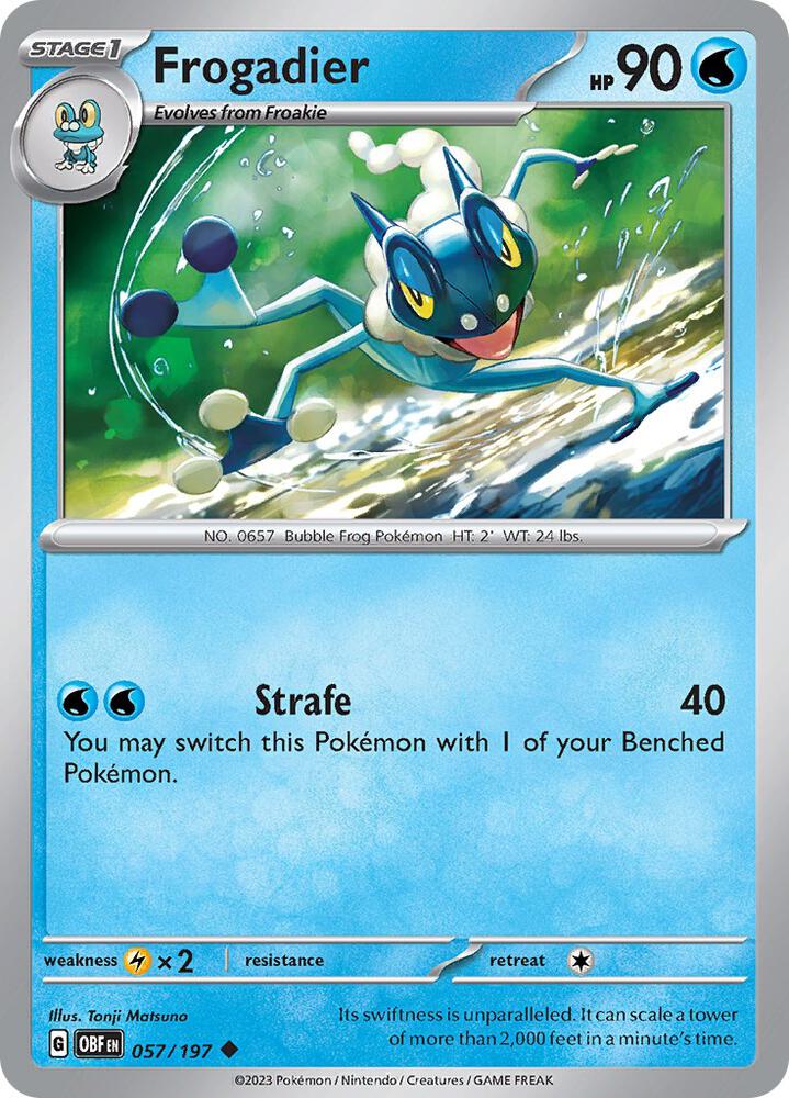 Frogadier - 057/197 - SV03: Obsidian Flames (OBF) - Normal - Pokemon TCG Card