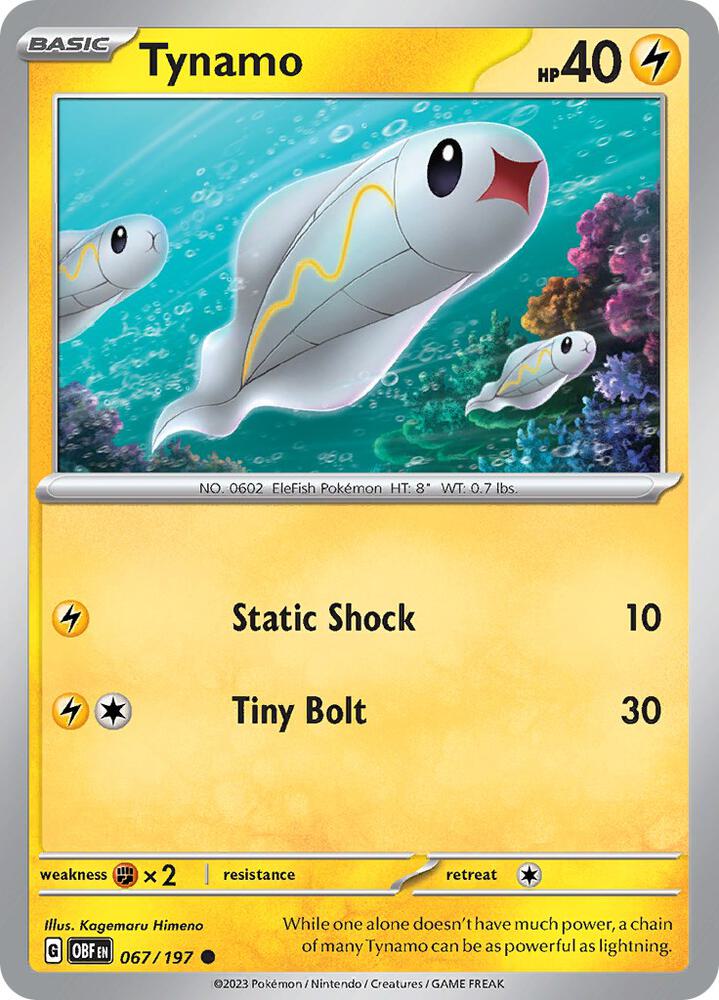 Tynamo - 067/197 - SV03: Obsidian Flames (OBF) - Normal - Pokemon TCG Card