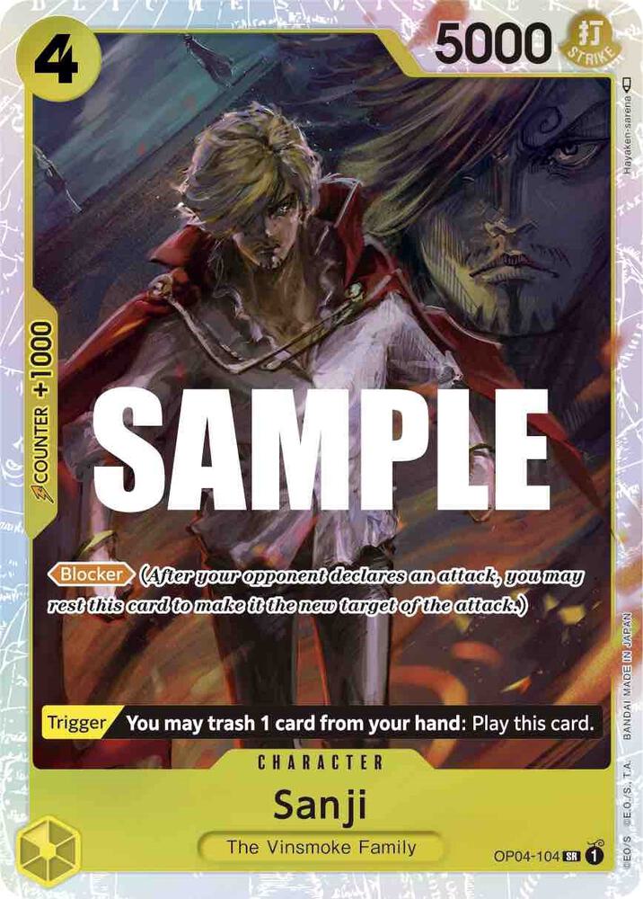 Sanji (104) - OP04-104 - Kingdoms of Intrigue (OP04) - Foil - One Piece TCG Card