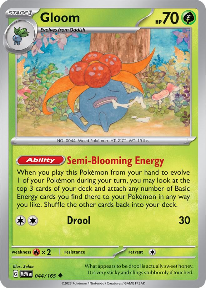 Gloom - 044/165 - SV: Scarlet & Violet 151 (MEW) - Reverse Holofoil - Pokemon TCG Card