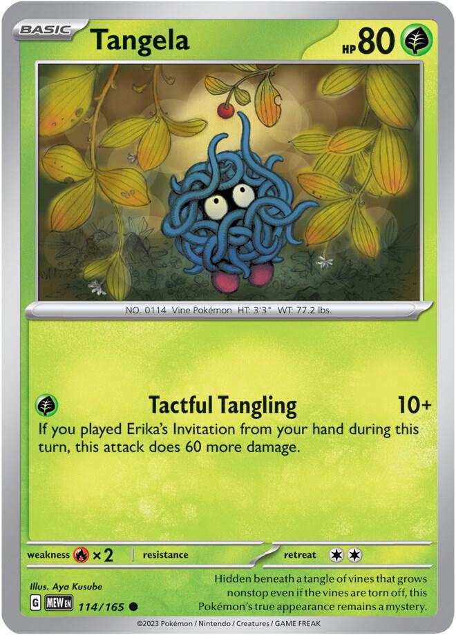 Tangela - 114/165 - SV: Scarlet & Violet 151 (MEW) - Common - Normal - Pokemon TCG Card