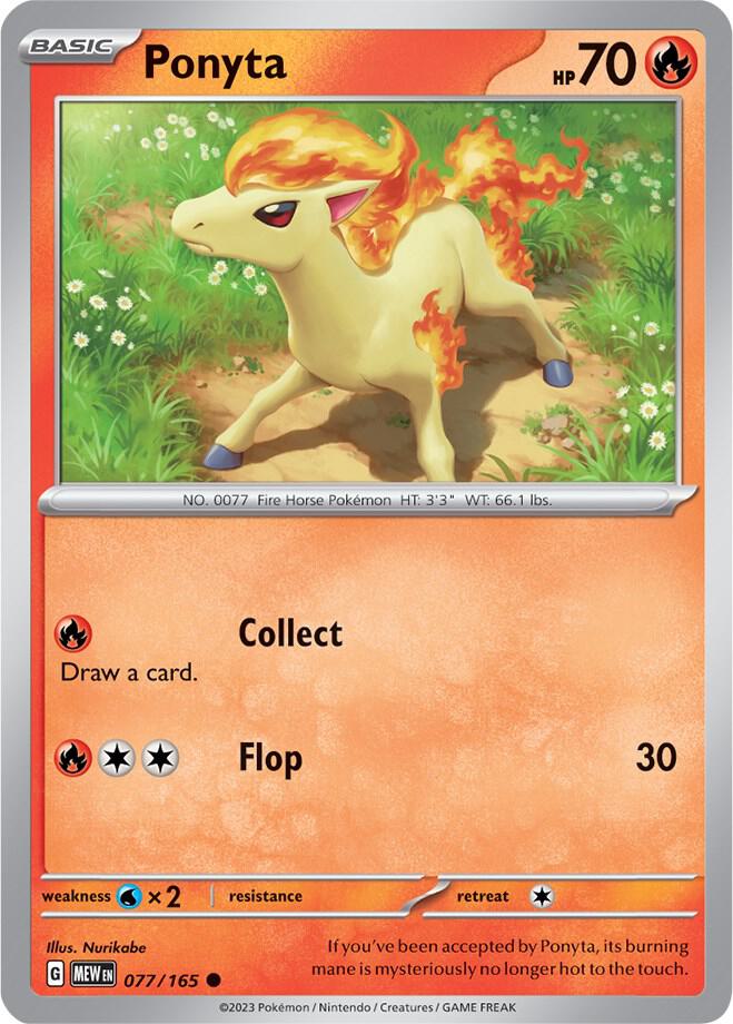 Ponyta - 077/165 - SV: Scarlet & Violet 151 (MEW) - Normal - Pokemon TCG Card
