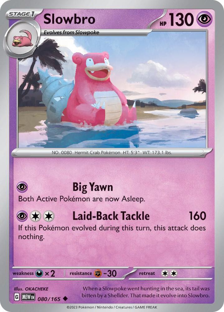 Slowbro - 080/165 - SV: Scarlet & Violet 151 (MEW) - Normal - Pokemon TCG Card
