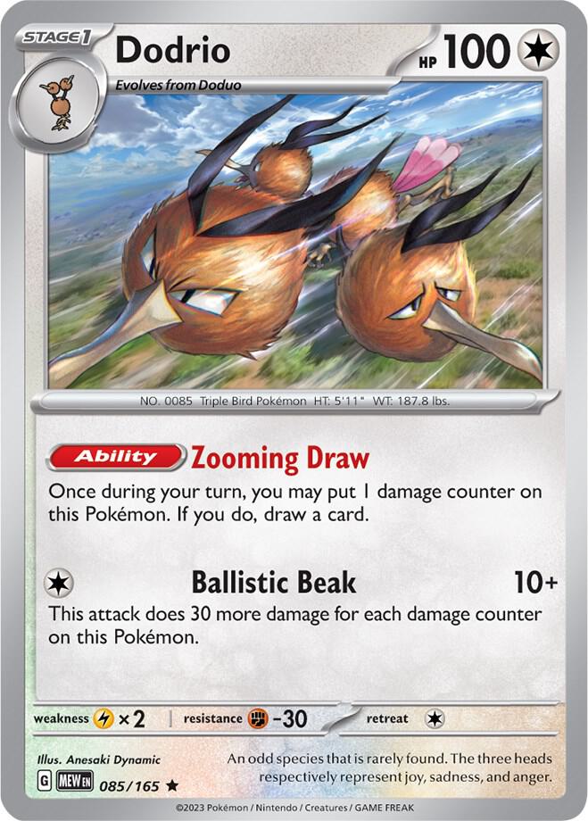 Dodrio - 085/165 - SV: Scarlet & Violet 151 (MEW) - Holofoil - Pokemon TCG Card