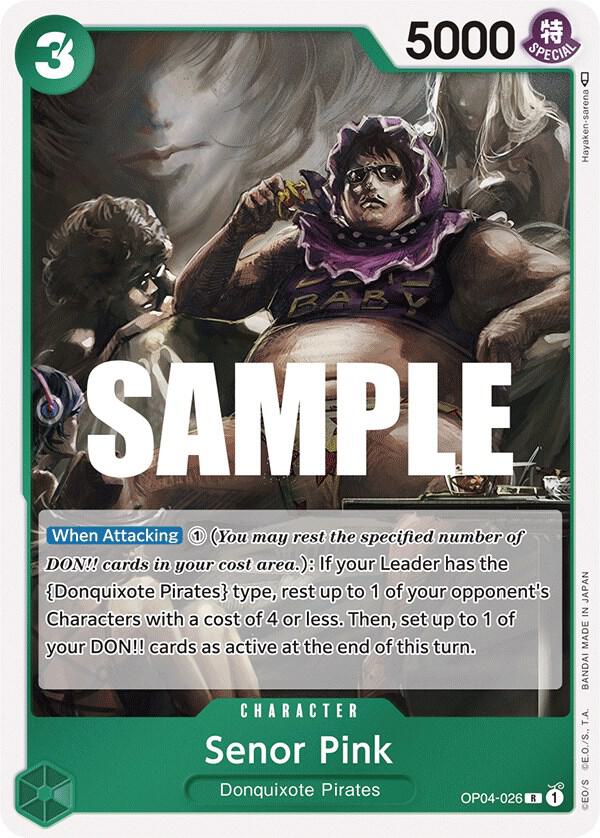 Senor Pink - OP04-026 - Kingdoms of Intrigue (OP04) - Foil - One Piece TCG Card