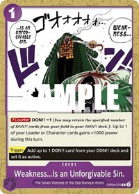 Weakness...Is an Unforgivable Sin. - OP04-076 - Kingdoms of Intrigue (OP04) - Normal