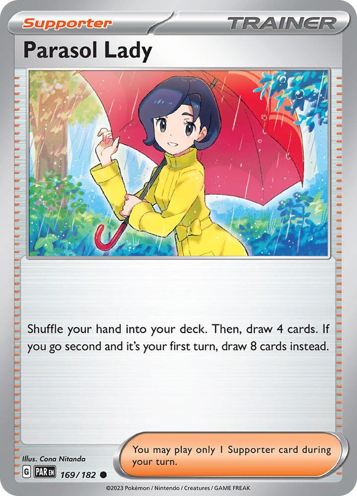 Parasol Lady - 169/182 - SV04: Paradox Rift (PAR) - Reverse Holofoil - Pokemon TCG Card