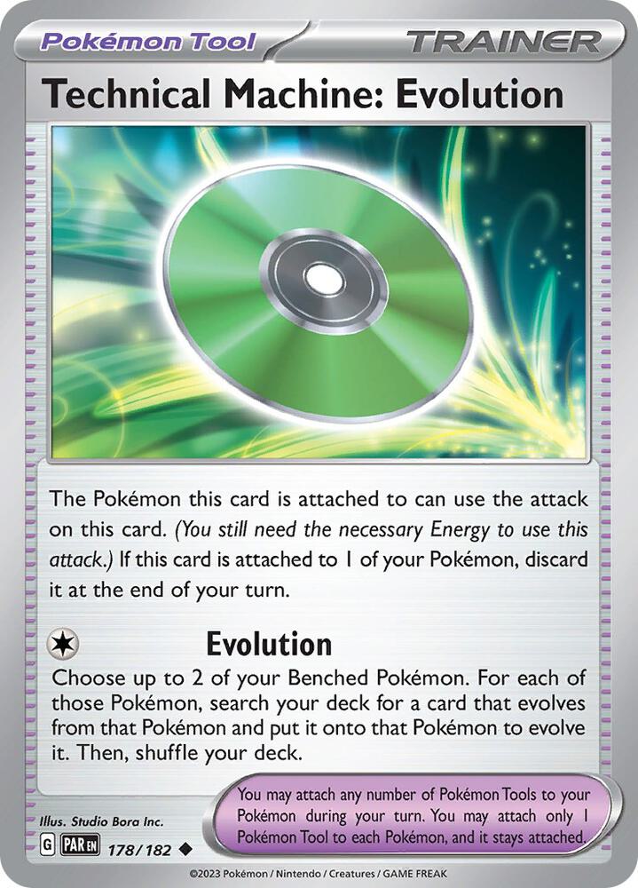 Technical Machine: Evolution - 178/182 - SV04: Paradox Rift (PAR) - Reverse Holofoil - Pokemon TCG Card
