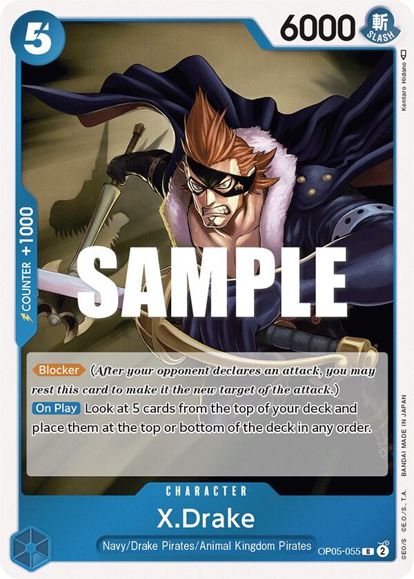 X.Drake - OP05-055 - Awakening of the New Era (OP05) - Foil - One Piece TCG Card