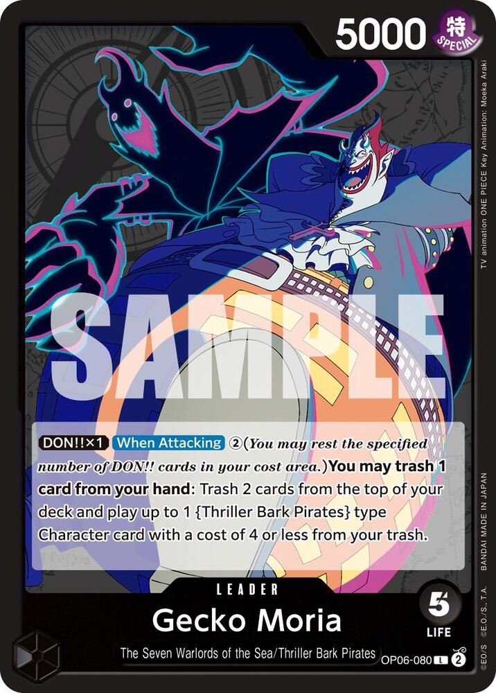 Gecko Moria (080) - OP06-080 - Wings of the Captain (OP06) - Normal - One Piece TCG Card