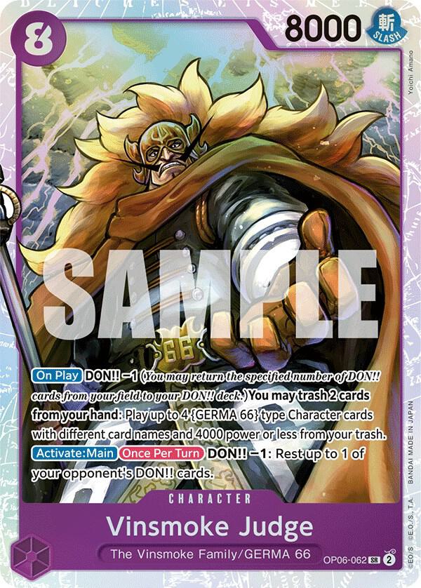 Vinsmoke Judge - OP06-062 - Wings of the Captain (OP06) - Foil - One Piece TCG Card