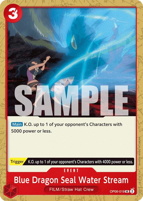 Blue Dragon Seal Water Stream - OP06-019 - Wings of the Captain (OP06) - Normal